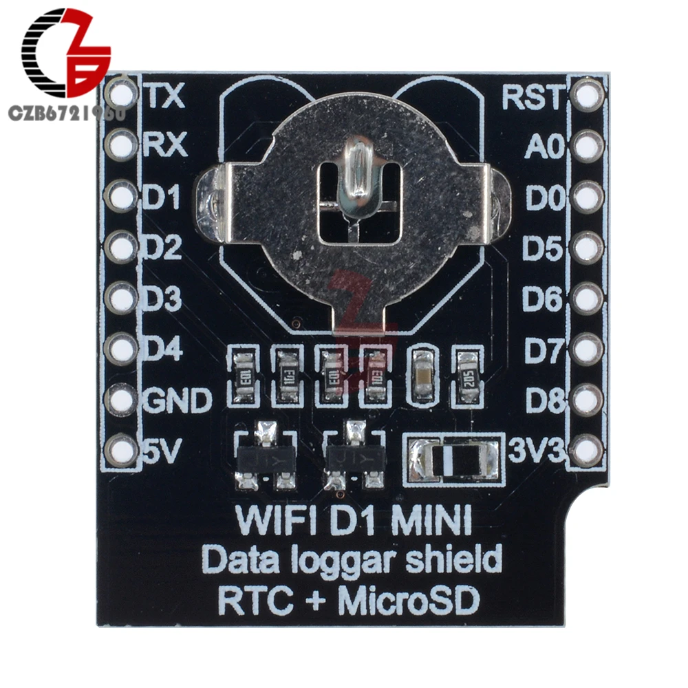 Wi fi D1 мини технические данные часы в реальном времени плата расширения RTC + MicroSD