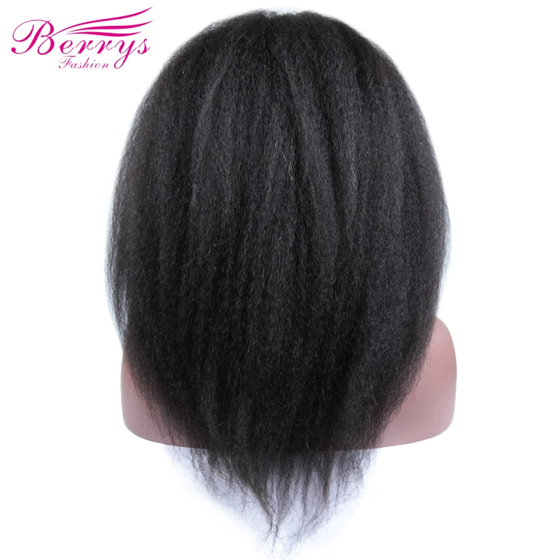 [Berrys Fashion] парики из натуральных волос на шнурках кудрявые прямые 130% плотность натуральные волосы часть перуанские девственные волосы