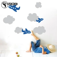 airplanes clouds planes removable vinyl wall decal sticker kids baby bedroom nursery playroom stickers home decor 61x80cm