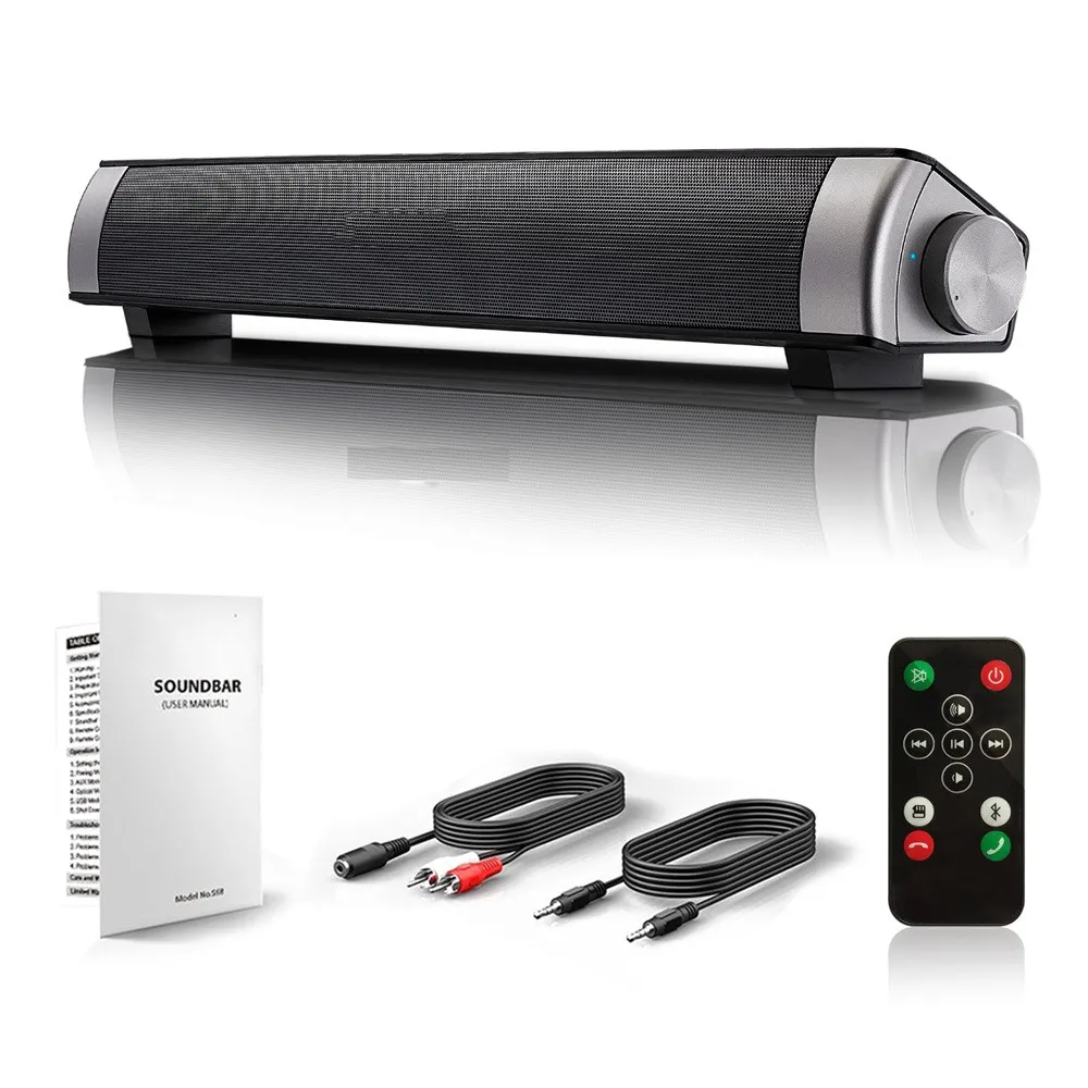 Stereo Sound Dual Speaker BT4.1 Sound System For TV Computer Portable Home Theater Bluetooth Audio TF Card Hands-free Calling