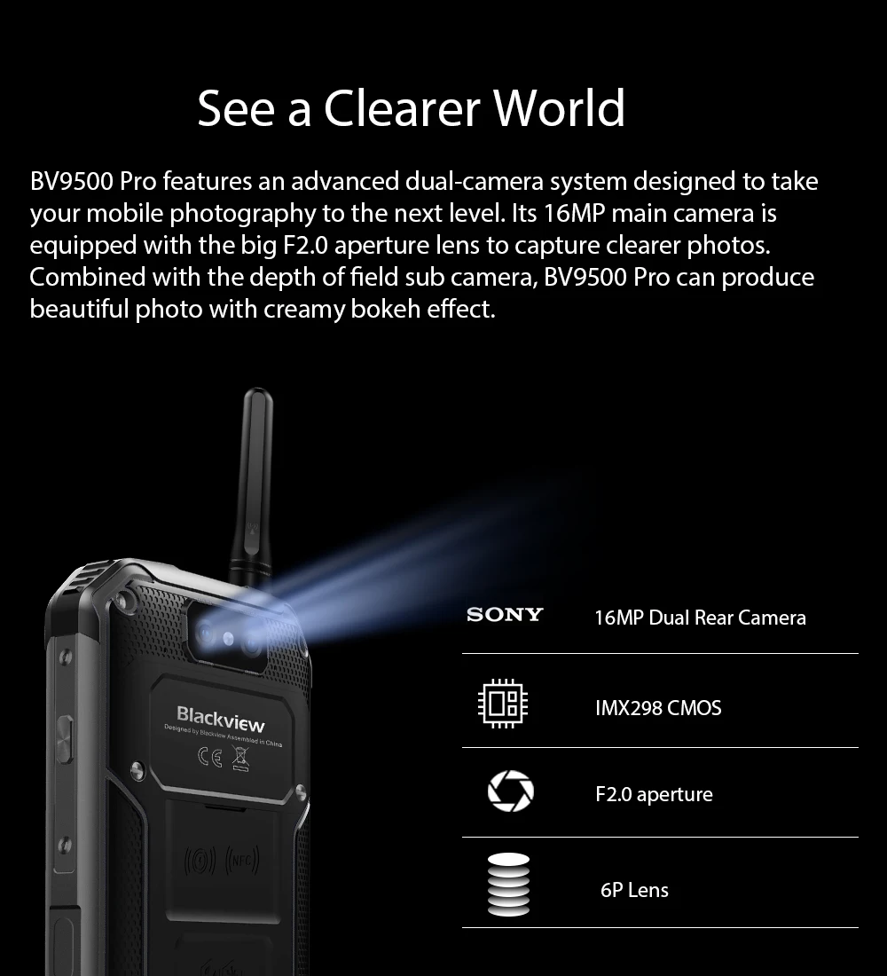BLACKVIEW BV9500 Pro 10000 мАч Беспроводная зарядка для мобильного телефона IP68 Водонепроницаемый 5," 18:9 FHD Смартфон Android 8,1 6G+ 128GB NFC