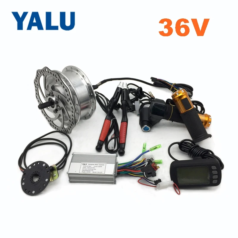 36V Twist Throttle 24V36V 250 Вт комплект передних колес для электрического велосипеда с ЖК-дисплеем для электровелосипеда - Цвет: 36V Twist Throttle
