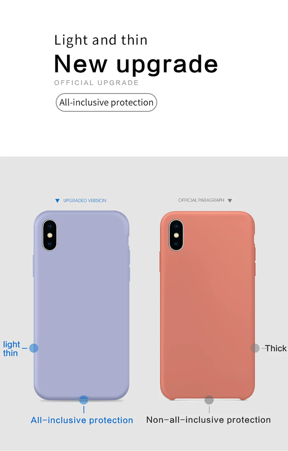 Официальный жидкий силиконовый чехол для iPhone 7, 8, 6, 6 Plus, однотонный Прозрачный Бампер для iPhone X, Xs, Max, XR, Funda Coque Capa