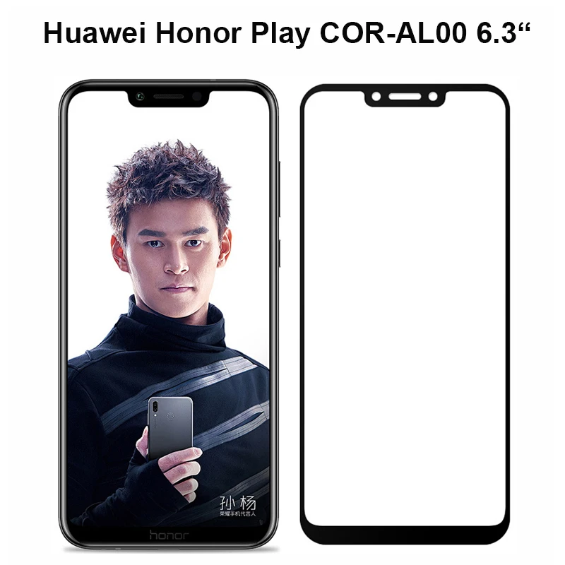 Закаленное стекло для Huawei Honor Play 2018 защитная пленка экрана с полным покрытием COR-L29