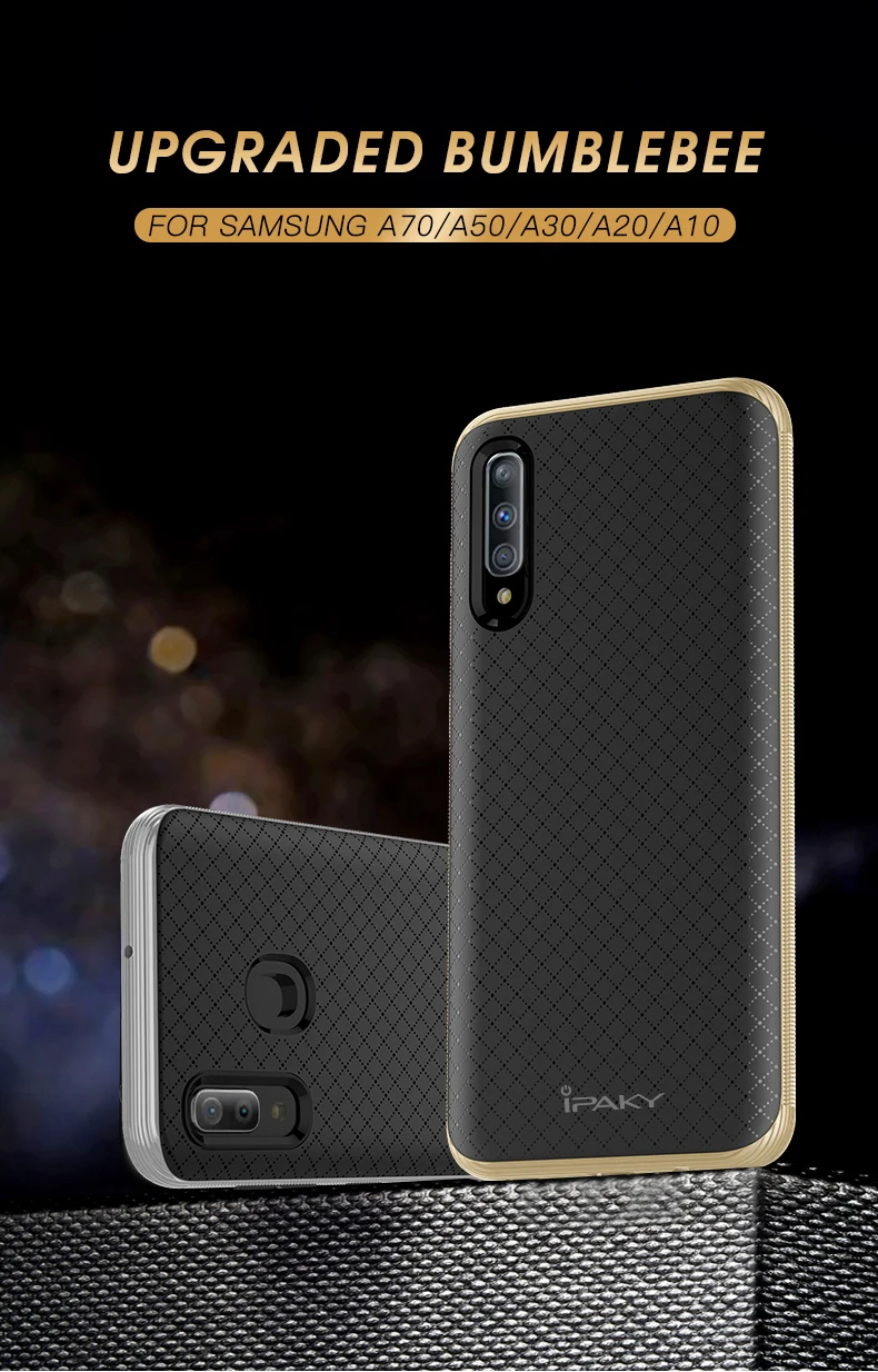 Для samsung A50 A70 A30 Чехол iPaky оригинальная рамка+ силиконовая задняя крышка чехол для мобильного телефона для Galaxy A10 A20 прочная Броня