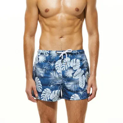 Синий New Summer Beach Pants Mens Surfing Short Quick Dry Swimming Trunks Sport Swimsuit Breathable Swimwear Beach Wear - Цвет: Синий