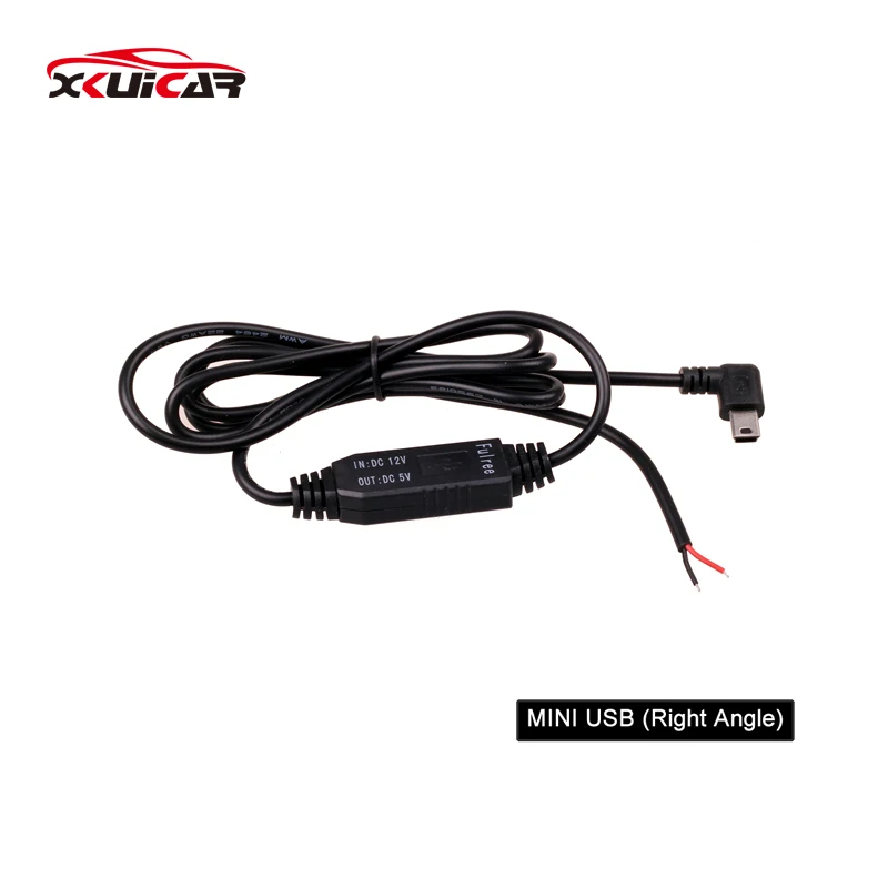 Mini USB Right DC 12V до 5V микро и мини USB Инвертор конвертер автомобильное зарядное устройство для мобильного телефона DVR рекордер камера gps планшет(3 метра - Название цвета: Mini USB Right