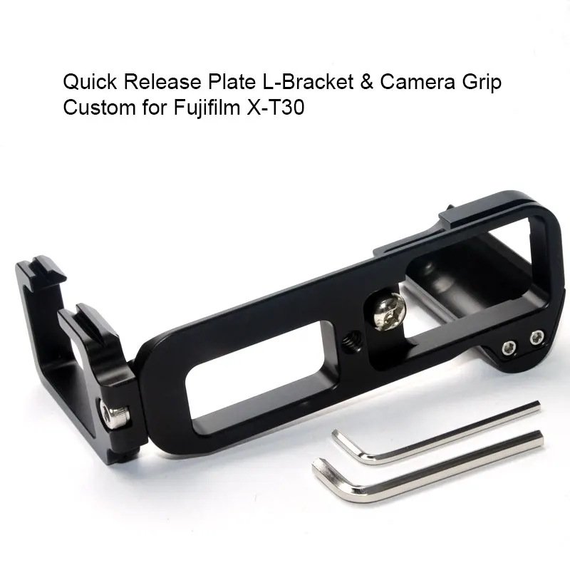 Л Вертикальная Quick Release Plate Камера держатель Кронштейн ручной зажимной штатив для цифровой камеры FUJIFILM FUJI X-T30 XT30 Arca Swiss RRS kirk Markins