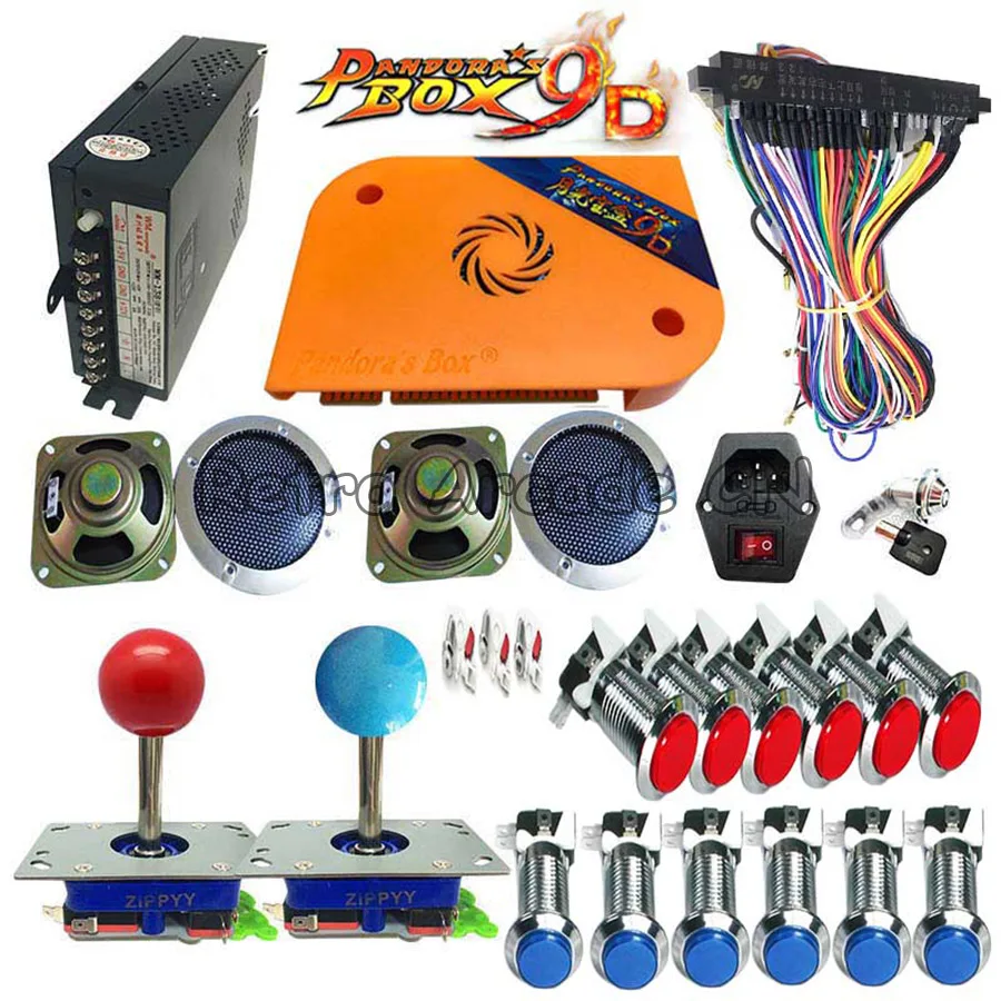 Аркадная игра сделай сам комплект Pandora Box 9D 2222 в 1 с блоком питания копия Sanwa