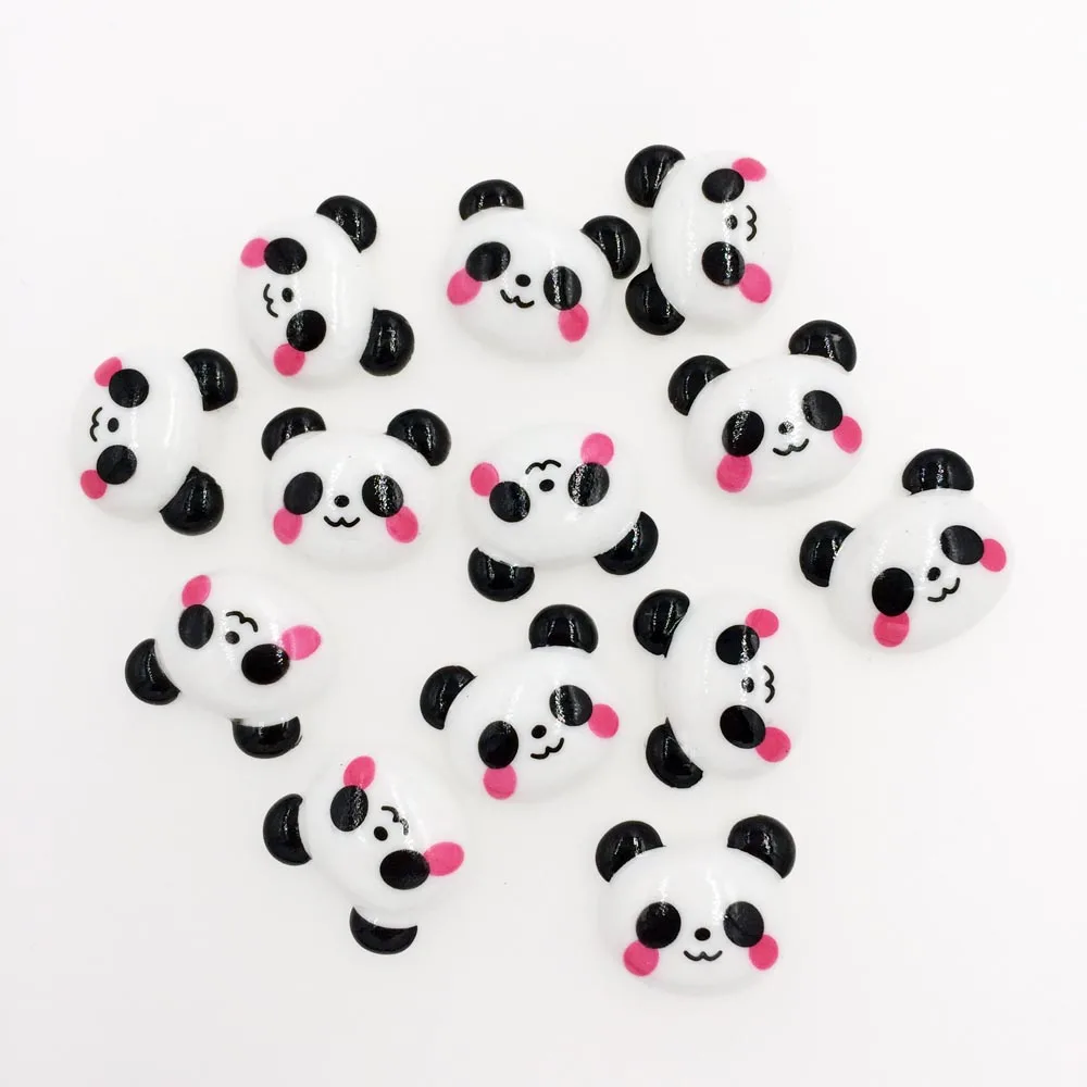 10 штук головистой формы из смолы плоская спина кабошон Kawaii панда Сделай Сам