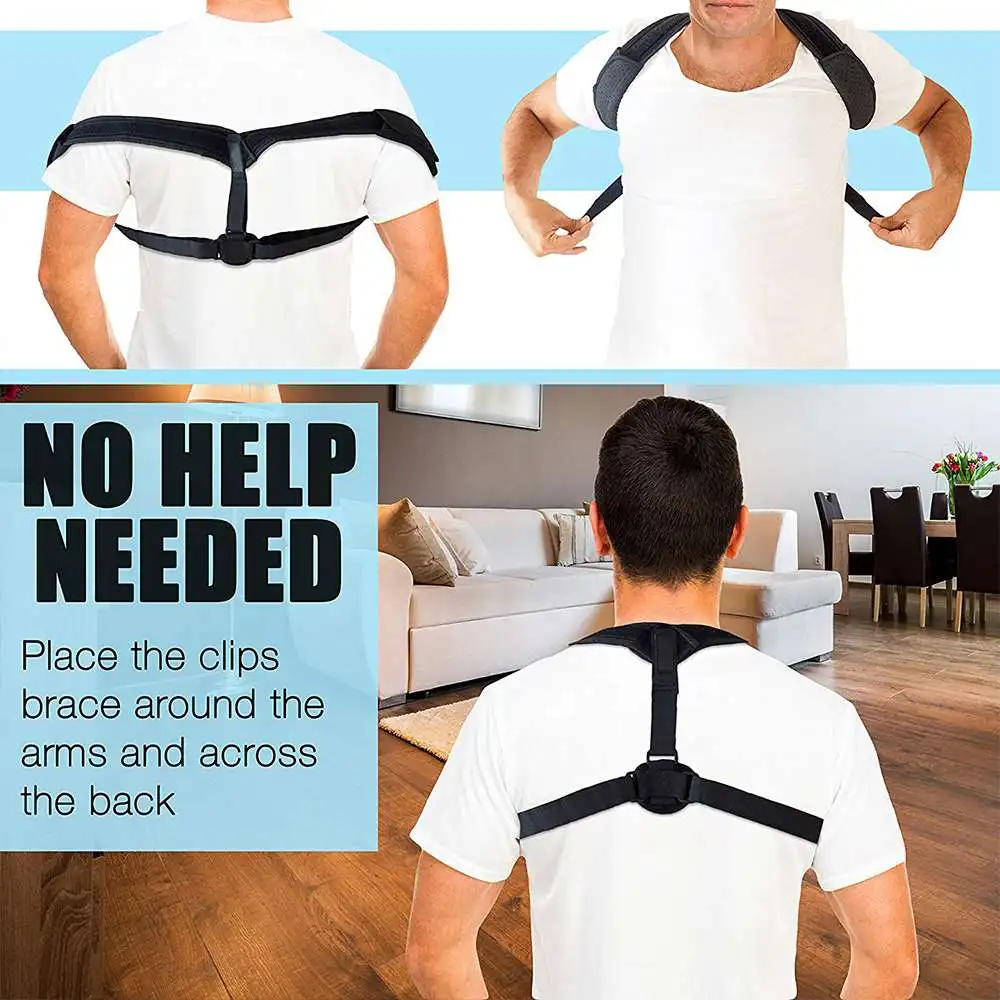 

Adjustable Back Posture Corrector Prevent Slouching Relieve Pain Posture Straps Clavicle Support Brace Drop Shipping Top Unisex