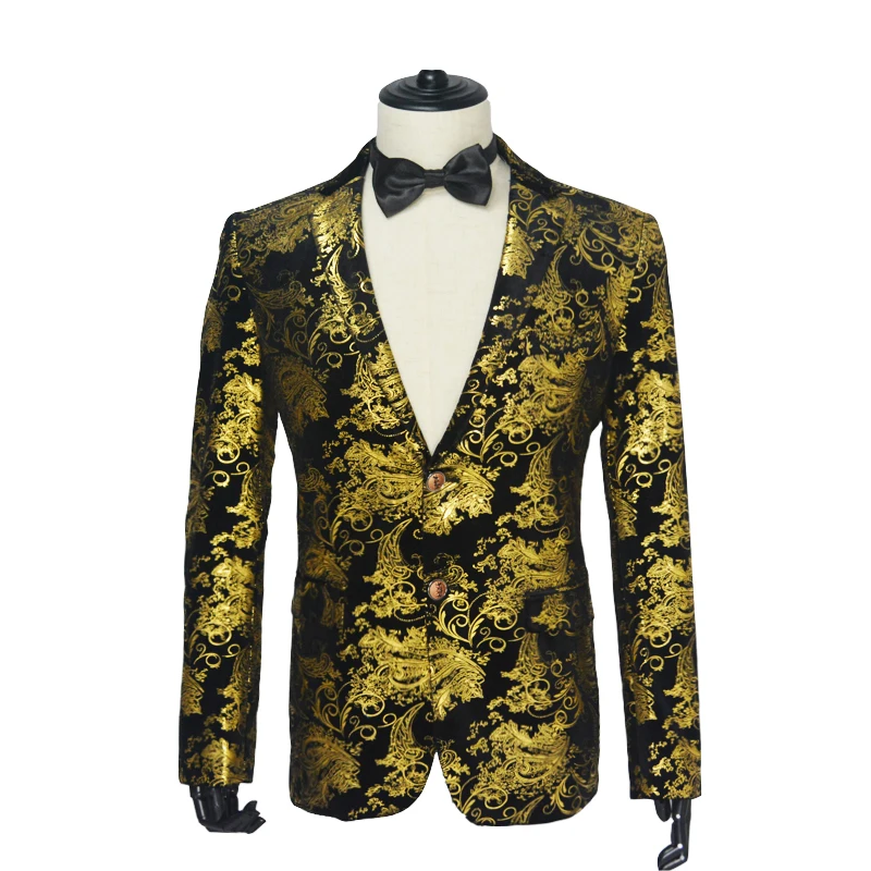 Win Way мужские Цветочные вечерние костюмы для сцены стильная Банкетная Красочная