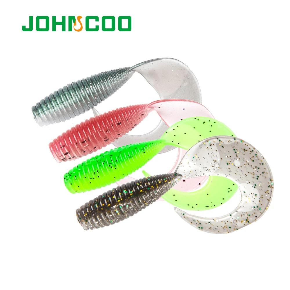 JOHNCOO, Мягкая приманка, приманка личинка 75 мм, 5,4 г, 6 шт., приманка для рыбалки, искусственные приманки, воблеры, мягкий червь для морской пресной форели, окуня