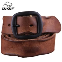 cukup top quality wrinkle pattern cow skin leather casual belts alloy pin buckle metal belt men retro styles accessories nck091