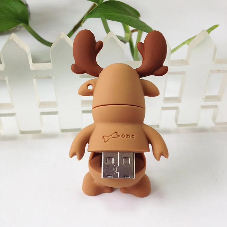 100 шт./лот Рождество Олень Игрушка модель USB Flash Drive usb2.0 2 ГБ 4 8 16 32 64 памяти