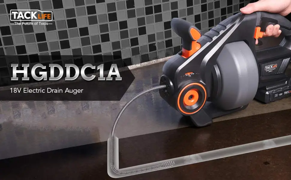 Tacklife HGDDC1A автоматические 3/" до 2" трубы беспроводные дренажные засоряющие Сменные гибкие съемные сливные шнеки водопроводные электроинструменты