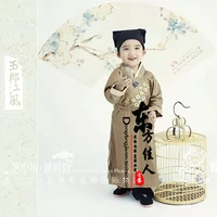 yu lang jiang feng little boys costume ancient chinese scholar costume hanfu for childrens day stage performance photography