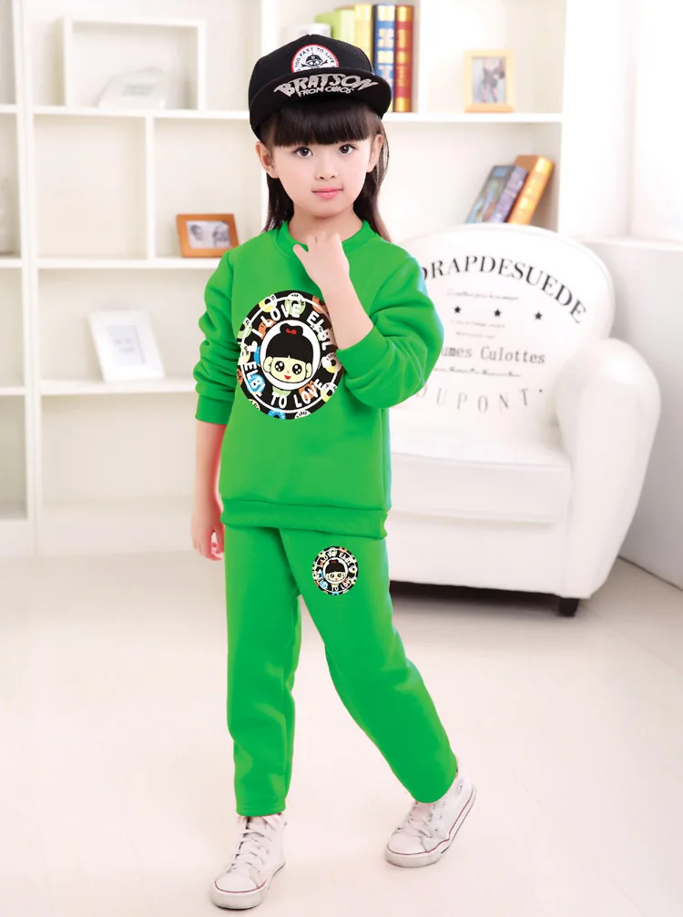 Розничная детские костюм 2017 весна детская одежда девушки с длинными рукавами