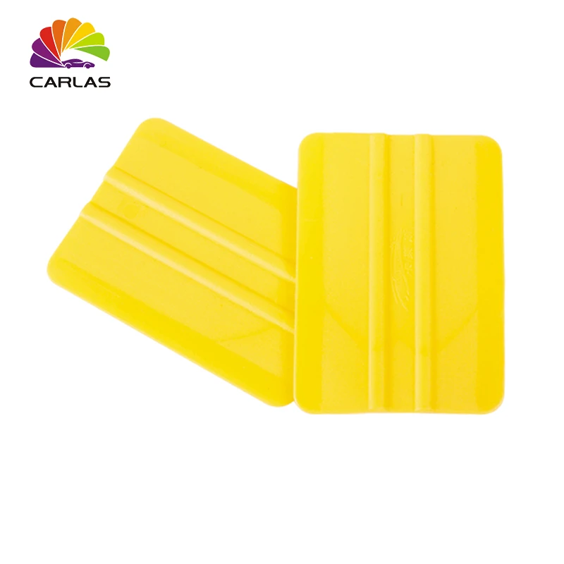 Виниловая плёнка для автомобиля желтый скребок чистки