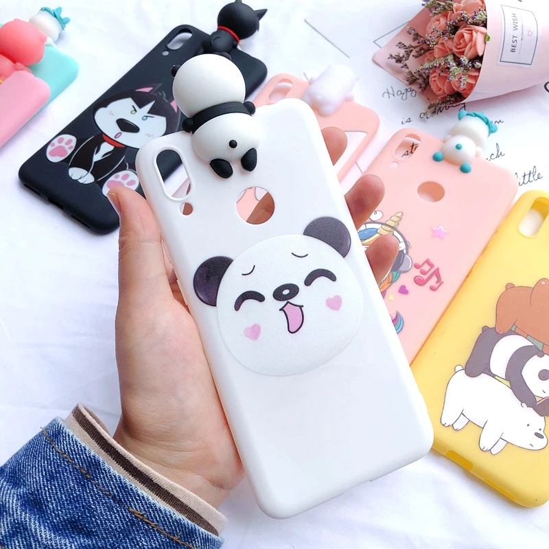 8 Y7 3D чехол для huawei Y7 чехол для телефона Kawaii Медведь Единорог силиконовый чехол для etui huawei Y7 Prime чехол+ отпечаток пальца - Цвет: 8