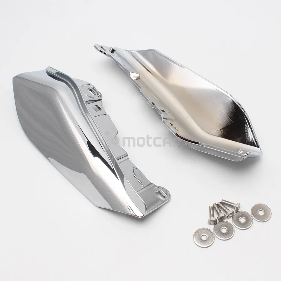 Chrome ABS Plastic Motorcycle Mid Frame Air Deflector Trim Cover Protector 1pair For Harley Touring Street Glide FLHX 2009-2016 |