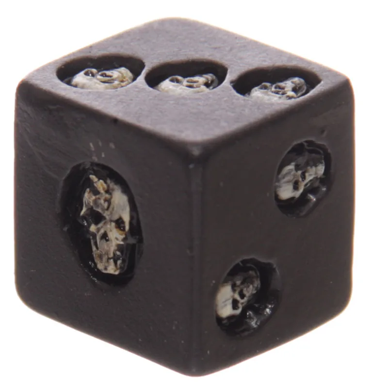 Набор из 5 шестигранных игральных костей с черным черепом Deluxe Devil Poker Dice