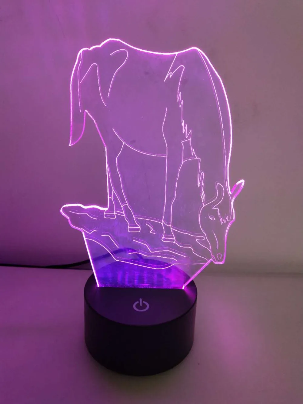 Фото Бесплатная доставка 3D единорог лошадь 7 видов цветов Ночник LED сенсорный пульт USB Бесплатная доставка 3D единорог лошадь 7 видов цветов Ночник LED сенсорный пульт USB