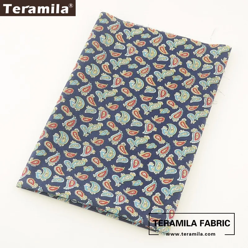 Teramila хлопок поплин Ткань жира четверти метра Темно-синие Вышивание лоскутное