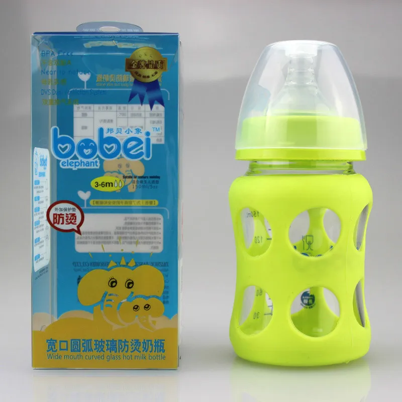 150 мл соломинка для бутылки для воды стекло Garrafa De Agua Para Crianca Кормление ребенка Bouteille De Lait безопасность Chupeta Alimentadora Mamadeira - Цвет: Зеленый