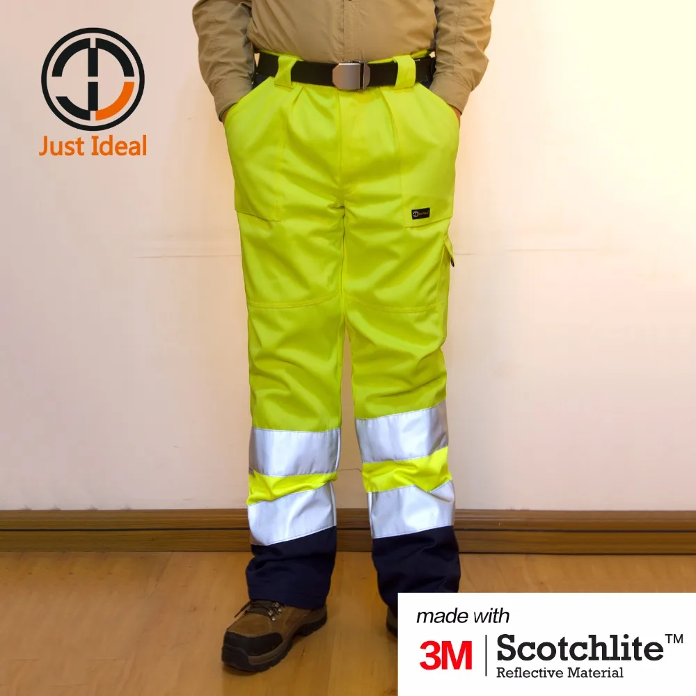 

Men Cargo Pants High-Visibility Pants Protective Clothing With 3M Scotchlite Reflective Material HV Pant Multiple Pockets ID681