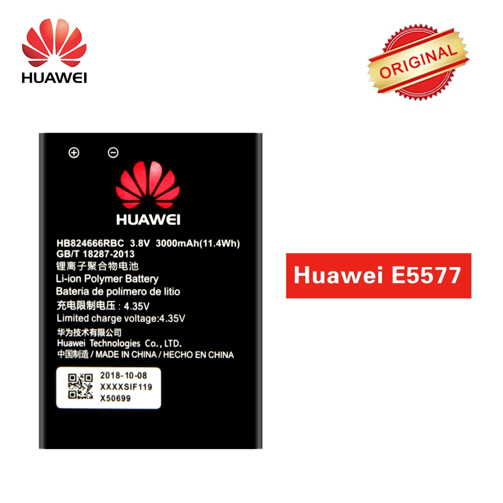 Оригинальный аккумулятор Hua Wei HB824666RBC для Huawei E5577 E5577Bs 937 Wifi роутер батареи 3 8 в 3000
