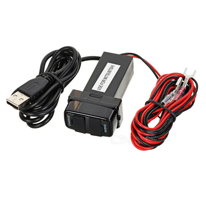 Автомобильное зарядное устройство 12v с двумя 2 портами USB аудио быстрой зарядкой