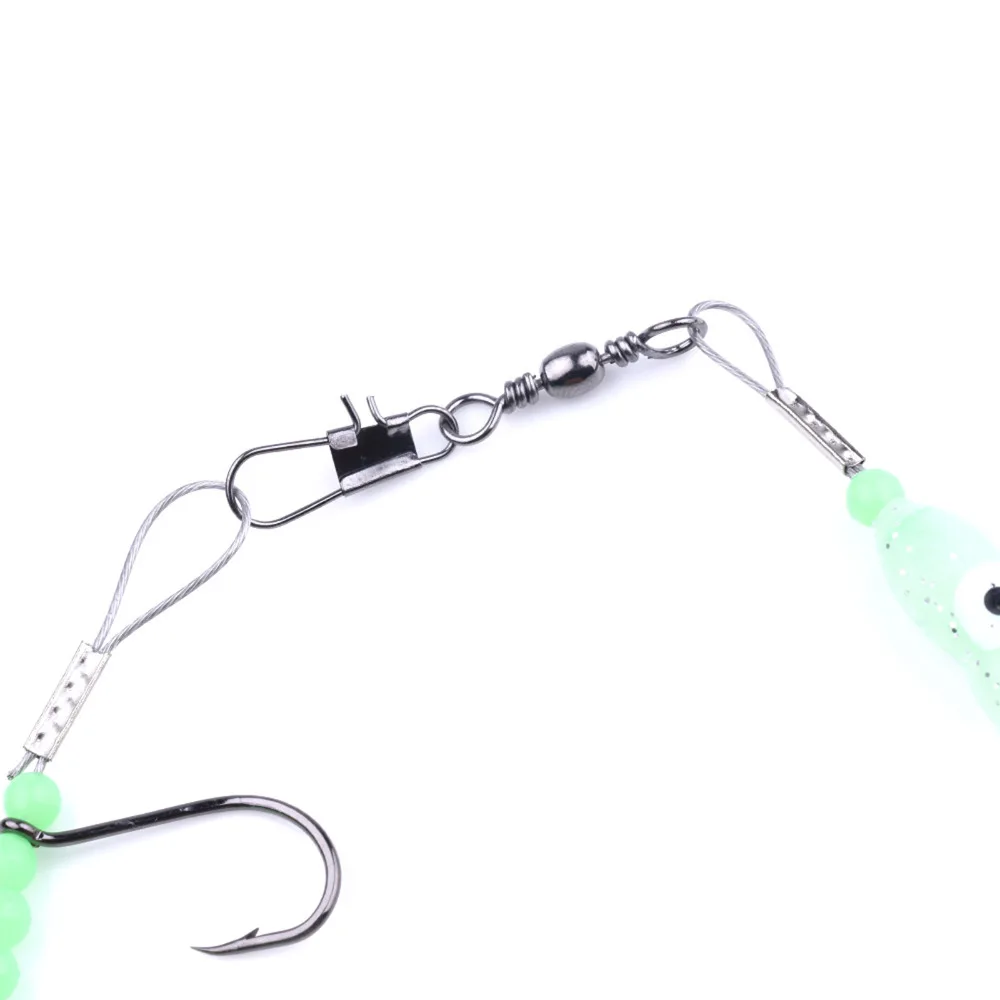 

1pcs 32cm-7g High Carbon Steel Luminous Squid String Hook With Fishing Lures Swivel For Fishing Tackle Lures Pesca Baits