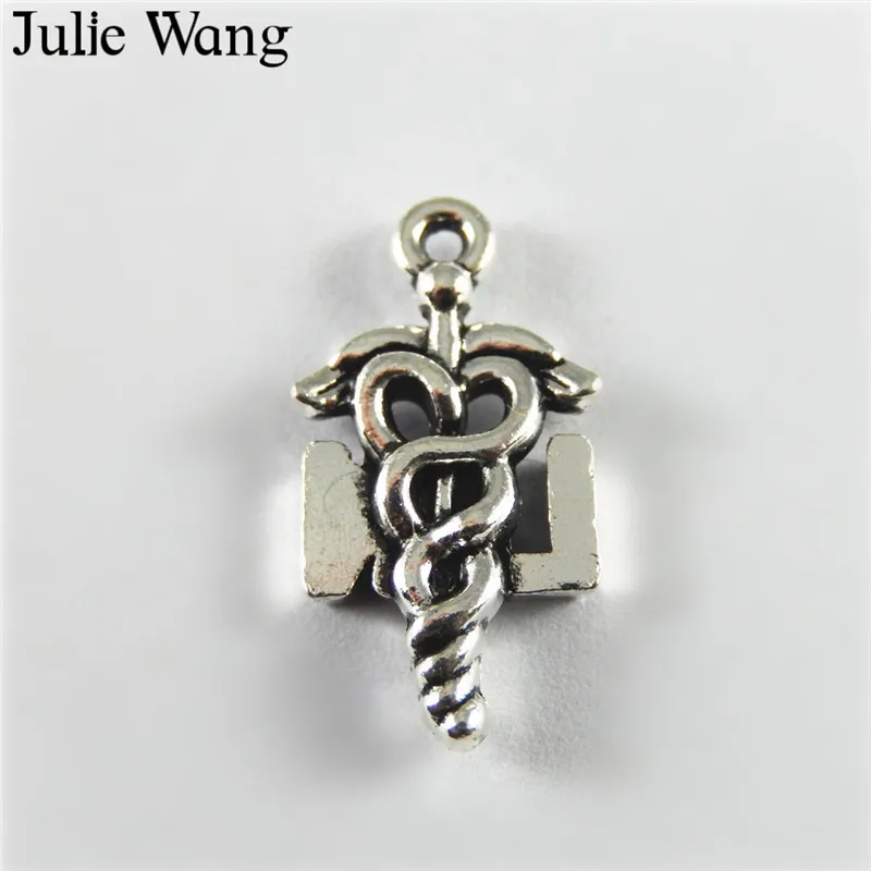 Браслеты и подвески Julie Wang 10 шт. символы медсестры LPN из сплава под античное
