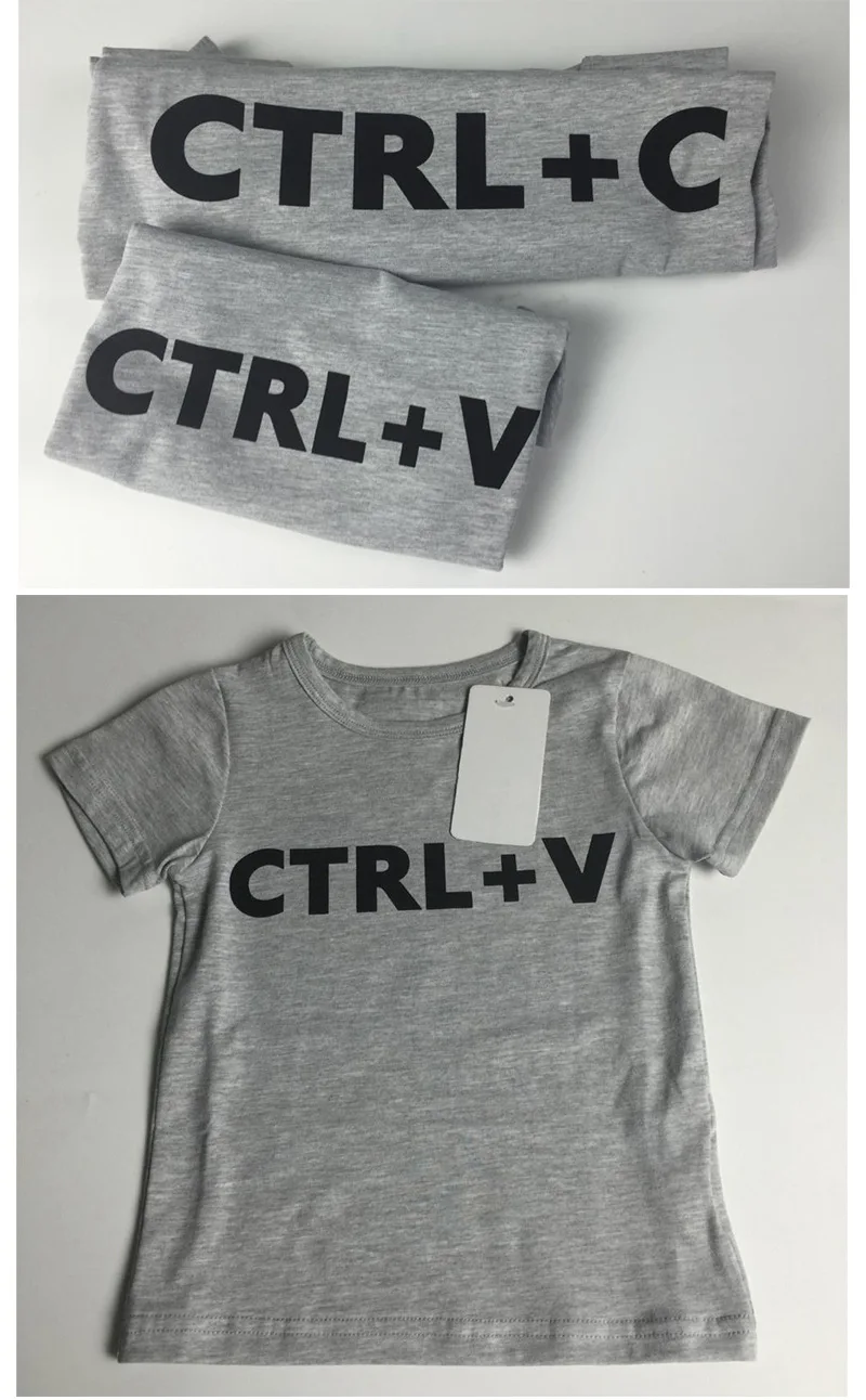 Одинаковые футболки для папы и меня, папы и сына CTRL C+ CTRL V футболки для близнецов, Семейные комплекты, рубашки Одинаковая одежда для папы и сына