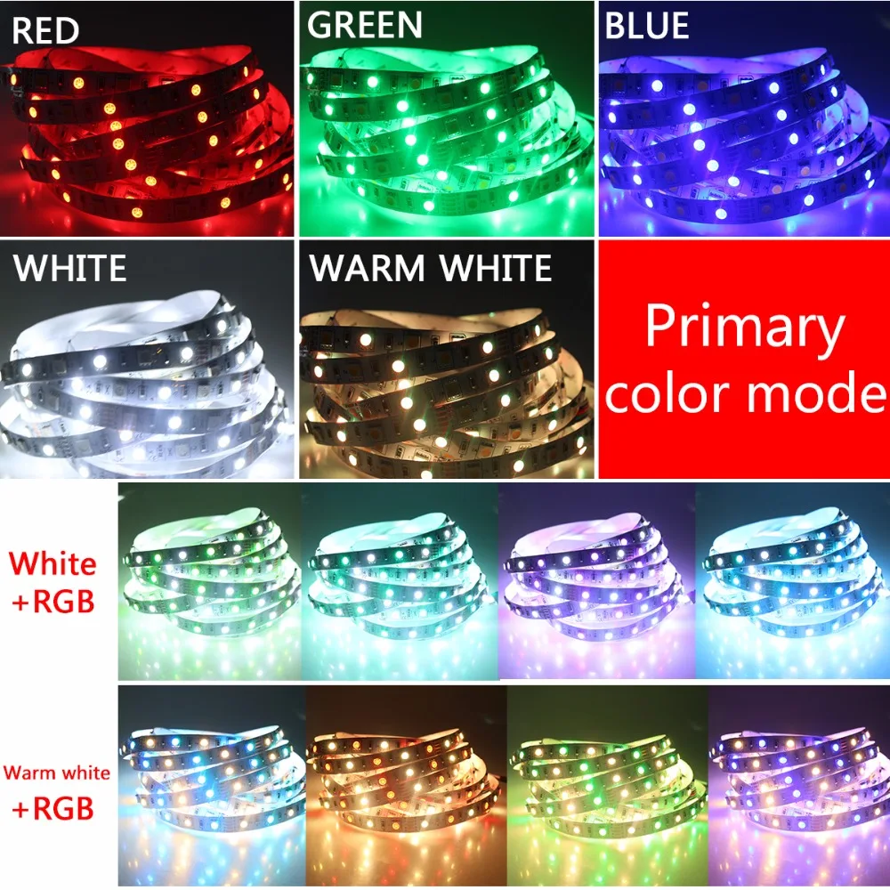 Лента светодиодная RGBW 5050 60 светодиодов/м RGB + теплый белый свет | Лампы и освещение