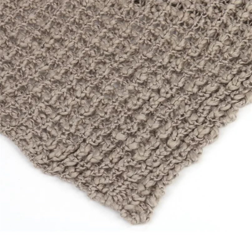 Рукав &quotлетучая мышь&quot Сплит вязаный свитер Для женщин бренд бежевый