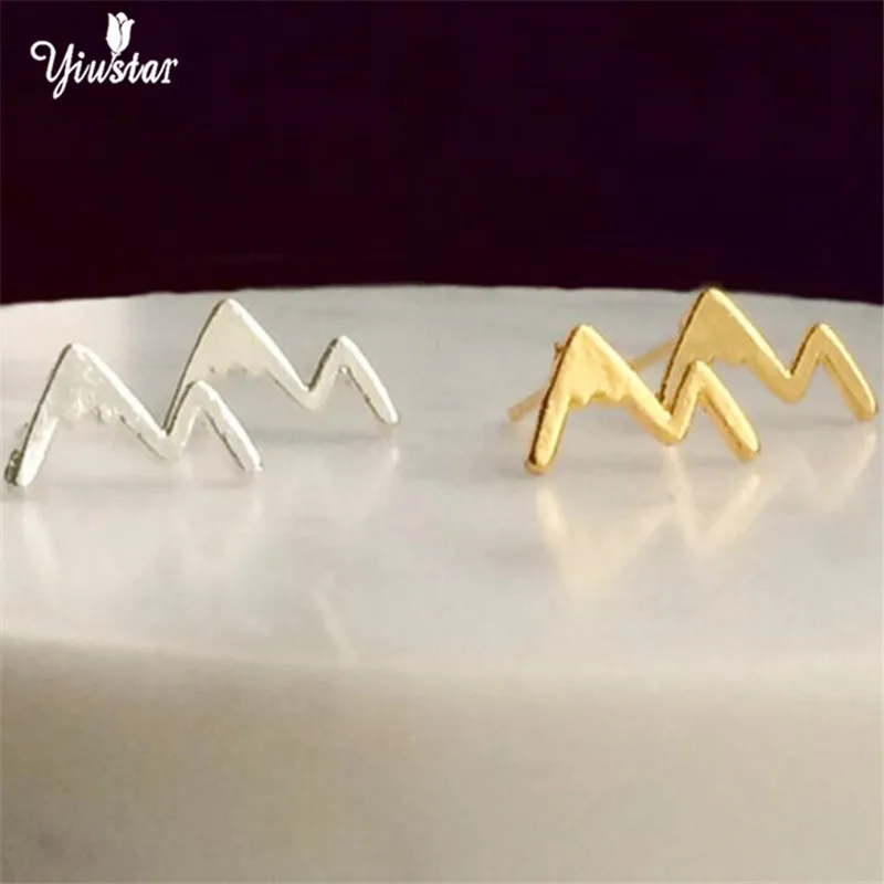 Yiustar серьги из горной породы природа мотивация ювелирные изделия корейские для