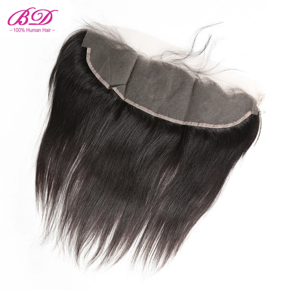 BD HAIR 13X4&quot Lace Closure Free Part with Baby Hair Straight Peruvian Remy Human Natural Color Shipping | Шиньоны и парики