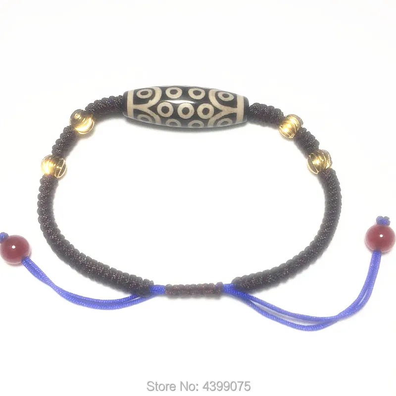 

Женский браслет из агата DZI, тканый браслет ручной работы с алмазным узлом, 10*30 мм, 21 глаз, бесплатная доставка