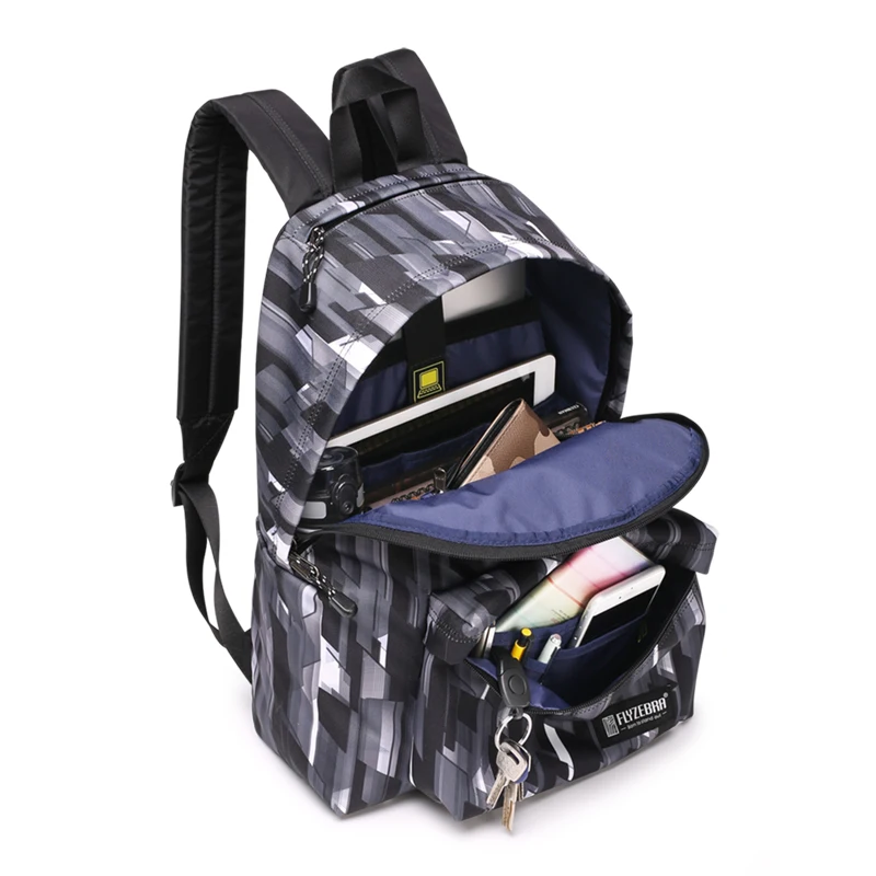 Рюкзак мужской с геометрическим узором сумка для ноутбука 14 дюймов подходит