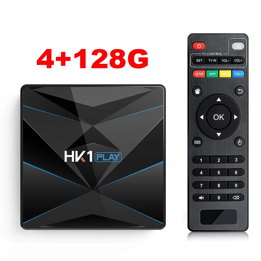 4G128G HK1 Play, 4 Гб, 128 ГБ, Android 9,0, ТВ-приставка S905X2 DDR3, 32 ГБ, двойной wifi, смарт-медиаплеер, телеприставка - Цвет: 4G128G