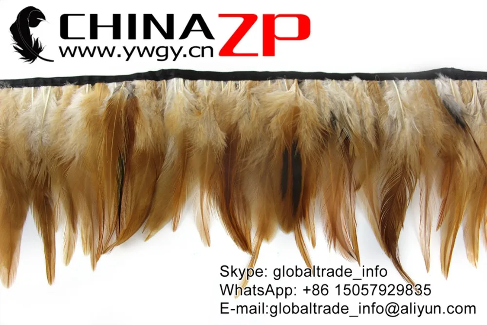 CHINAZP Factory Cheap Wholesale 10yards/lot Unique Dyed Light Brown&ampNatural Chicken Rooster Saddle Feathers Fringe Trim | Дом и сад