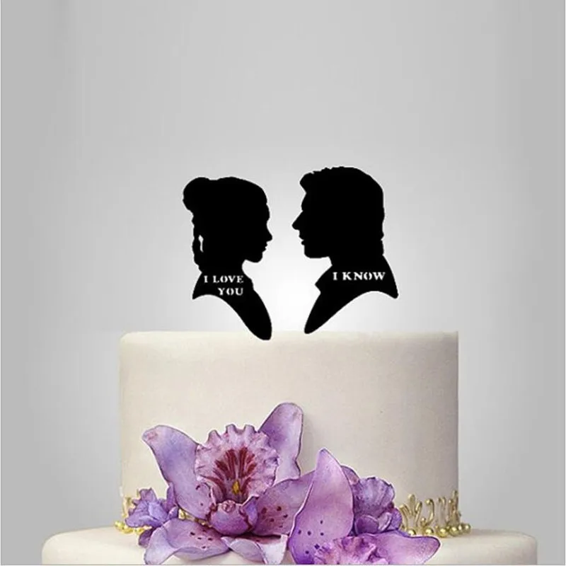 

Свадебный торт Топпер & Hans Solo свадебное украшение для вечеринки Индивидуальные свадебные топперы аксессуары Сувениры