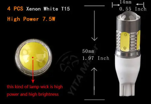 2 шт. автомобильные светодиодсветодиодный лампы T15 W16W 5 SMD 7 вт | Автомобили и