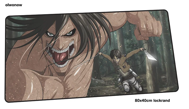 Size 800x400x3mm Коврик для мыши attack on titan 800x400x3 мм 3d игровой коврик для геймера модная игровая компьютерная настольная клавиатура со встроенной мышью большие игровые коврики - Цвет: Size 800x400x3mm