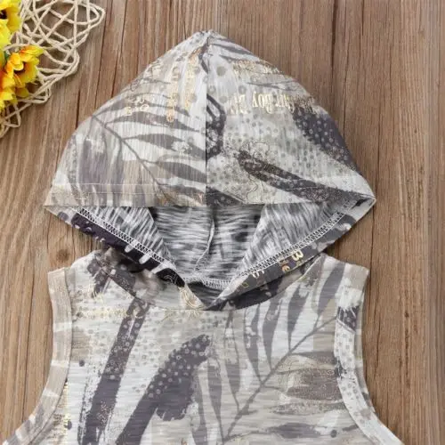 2018 Новый камуфляж одежда малыша жилет для маленького мальчика с капюшоном топы