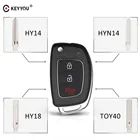 Сменный 3-кнопочный дистанционный ключ KEYYOU, брелок для автомобильного ключа, чехол для тюнинга для Hyundai I30 IX35 i20 Kia K2 K5, необработанный чехол для ключа