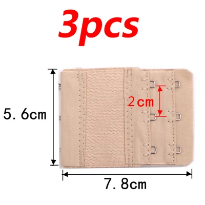 3pcs 5 шт. Бюстгальтер расширители ремешок удлинение пряжки 3 Rows1/2/3/4/5 Крючки застежка ремни бюстгальтер расширитель швейная инструмент Аксессуары для нижнего белья - Цвет: 3pcs