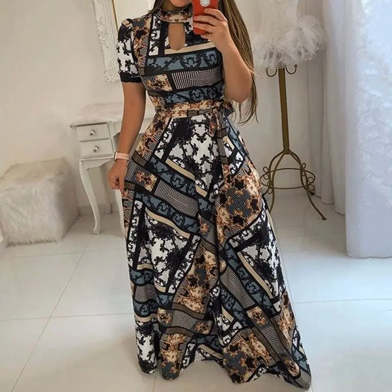 Летний сексуальный клуб вечерние пляжные серые Большие размеры женские длинные